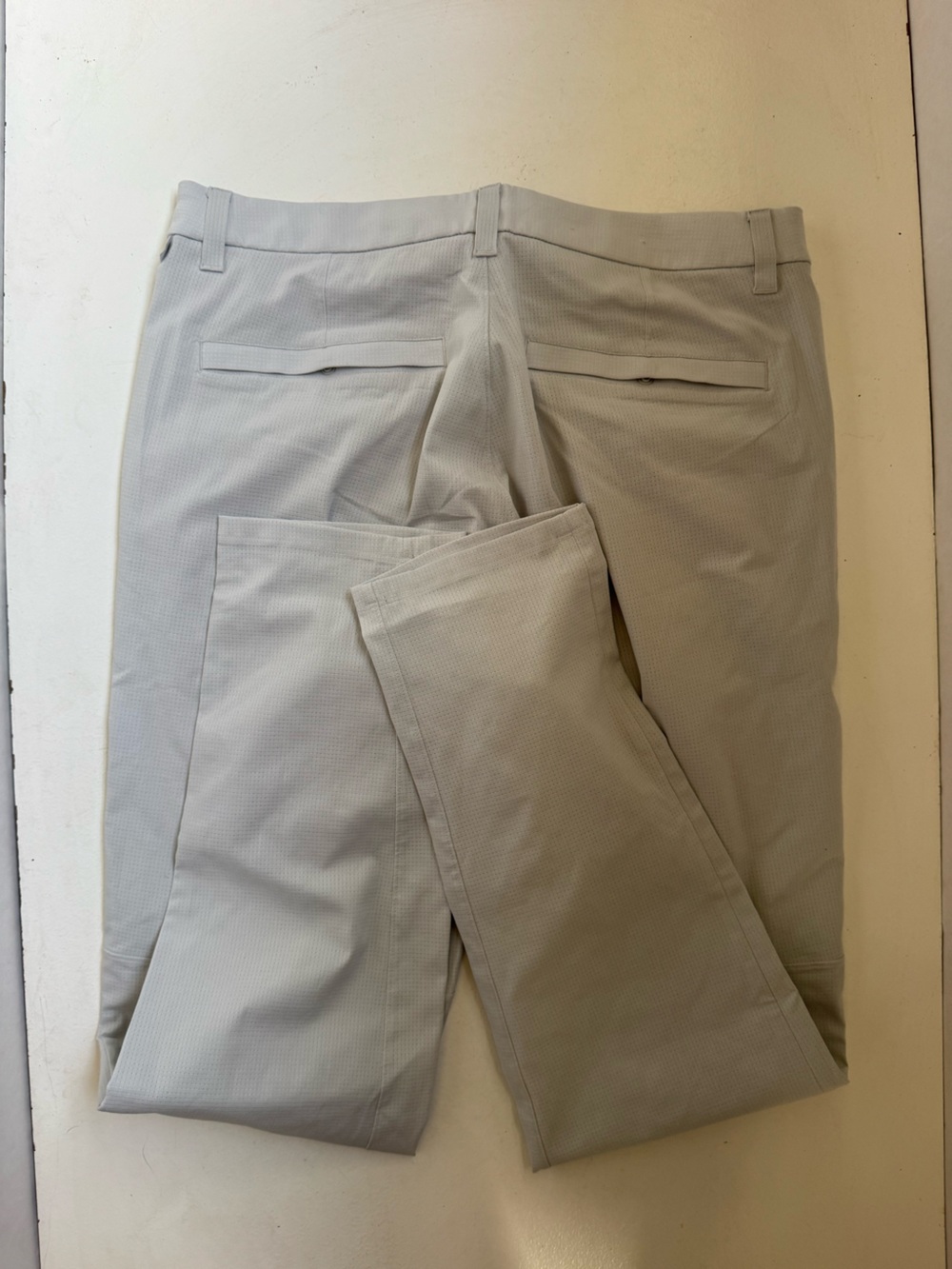 Lululemon Commission Pant Mens 32 Light Beige Textured Warpstreme Athletic Chino